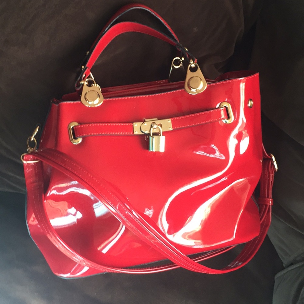 Red handbag